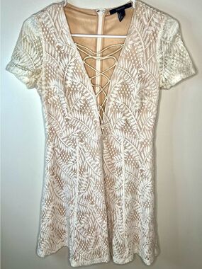 Forever 21 White Crochet Lace Mini Summer Dress